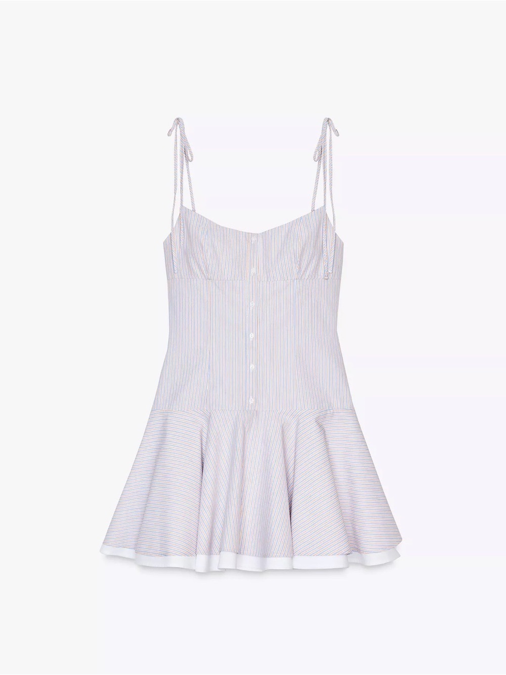 Zara Short White Striped Mini Dress